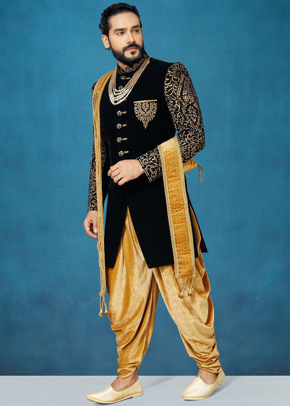 Reception dress for hot sale bengali groom